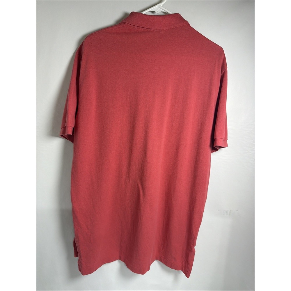 Polo Ralph Lauren Polo Ken's Short S Salmon Large Collar 1/4 Button Polo Shirt - Picture 5 of 5